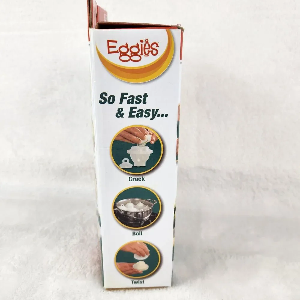 Eggies New Hard Boil Egg Cooker (6) with Bonus Egg White Separator As Seen on TV - Picture 6 of 9